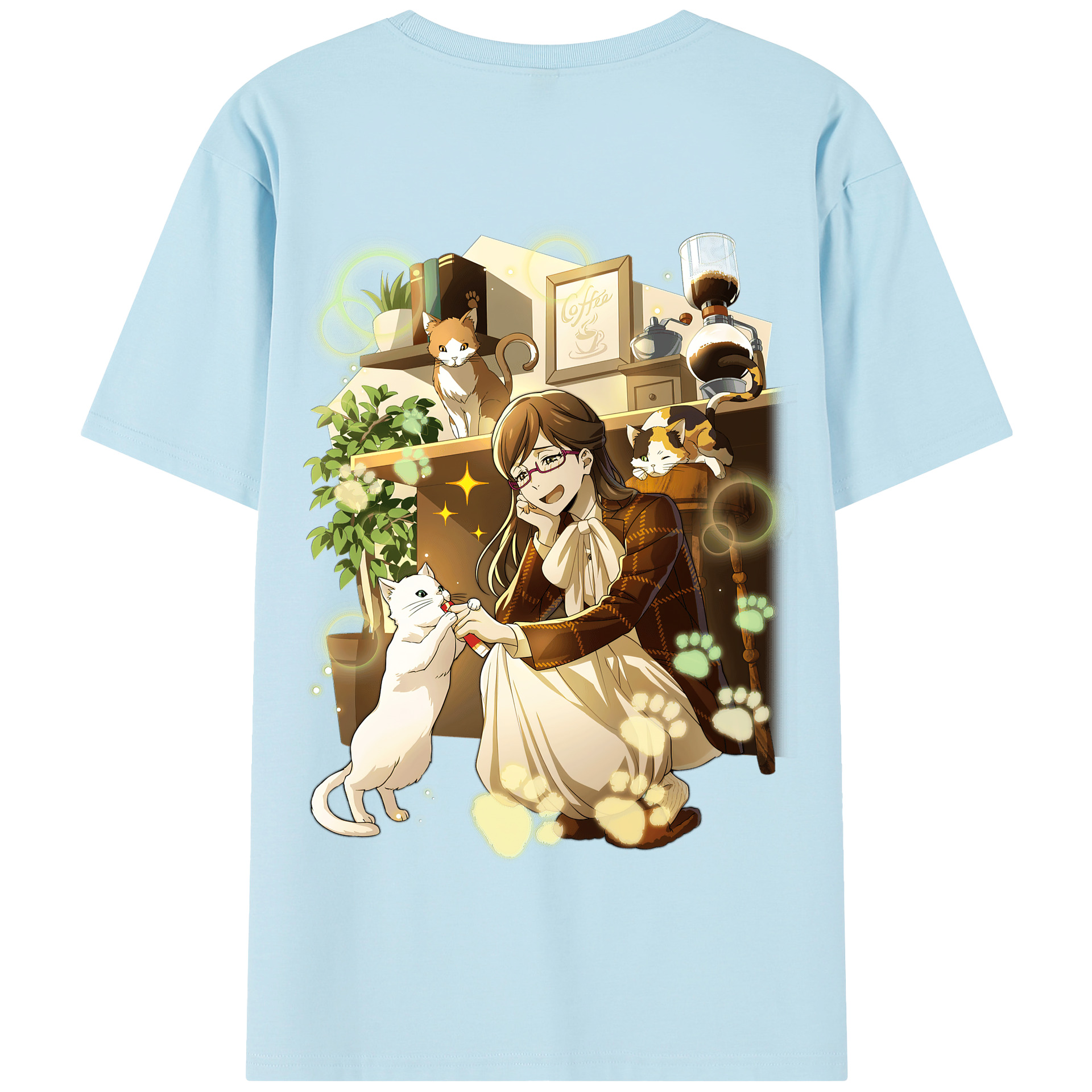 （画像用） 文豪ストレイドッグス Bungo Stray Dogs 綿100％半袖Tシャツ（背面プリント）